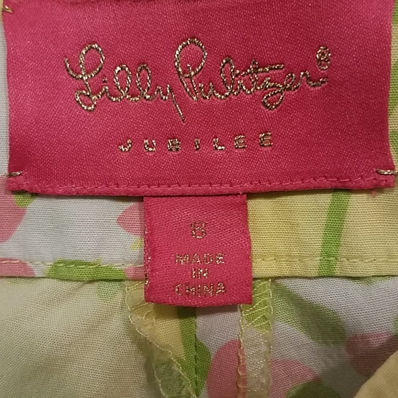 Lilly Pulitzer Jubilee Grayson Lilly in the Leaves Capri Pants Size 8 - Picture 3 of 6